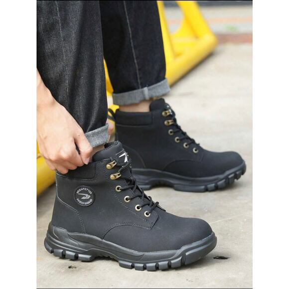 Men’s Steel Toe Work Boots Waterproof Lightweight Anti-Puncture High-Top - Picture 4 of 7